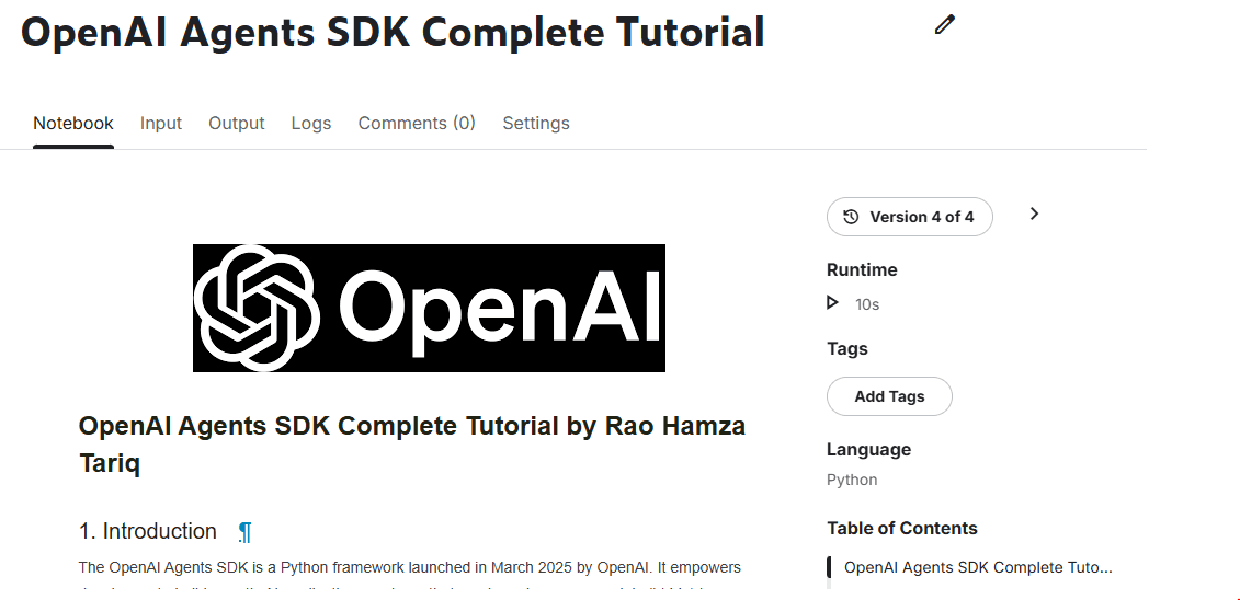 Comprehensive Guide to Understand the OpenAI Agents SDK